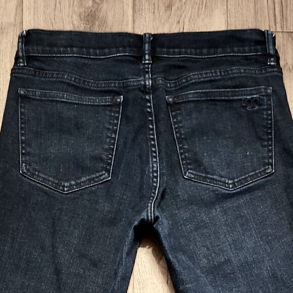 Tory Burch Cropped Skinny Jeans Denim Dark Wash Size 28 - Picture 9 of 9